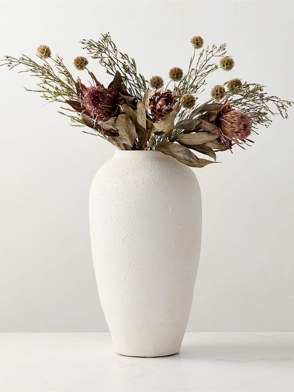 CB2 Cream Textured Ceramic Vase